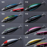 NOEBY-Artificial Bait for Sea Fishing, Jerkbait Minnow Fishing Lure, Sinking Wobblers, Sliding Weight System, 110mm, 19G, 3Pcs