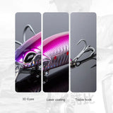 NOEBY-Artificial Bait for Sea Fishing, Jerkbait Minnow Fishing Lure, Sinking Wobblers, Sliding Weight System, 110mm, 19G, 3Pcs