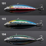 NOEBY-Artificial Bait for Sea Fishing, Jerkbait Minnow Fishing Lure, Sinking Wobblers, Sliding Weight System, 110mm, 19G, 3Pcs