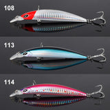 NOEBY-Artificial Bait for Sea Fishing, Jerkbait Minnow Fishing Lure, Sinking Wobblers, Sliding Weight System, 110mm, 19G, 3Pcs