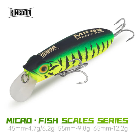 Kingdom Fishing Lure Micro Minnow 4.7g 6.2g 9.8g 12.2g Micro Sinking Floating Artificial Baits 45mm 55mm 65mm Long Casting