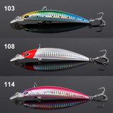 NOEBY-Artificial Bait for Sea Fishing, Jerkbait Minnow Fishing Lure, Sinking Wobblers, Sliding Weight System, 110mm, 19G, 3Pcs