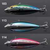 NOEBY-Artificial Bait for Sea Fishing, Jerkbait Minnow Fishing Lure, Sinking Wobblers, Sliding Weight System, 110mm, 19G, 3Pcs