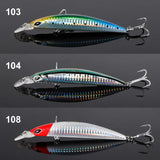 NOEBY-Artificial Bait for Sea Fishing, Jerkbait Minnow Fishing Lure, Sinking Wobblers, Sliding Weight System, 110mm, 19G, 3Pcs