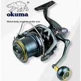 OKUMA fishing reel 9000-14000 metal long-distance casting wheel guide rod structure fishing wheel 4.7:130KG brake fishing
