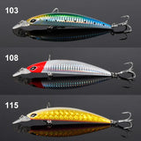 NOEBY-Artificial Bait for Sea Fishing, Jerkbait Minnow Fishing Lure, Sinking Wobblers, Sliding Weight System, 110mm, 19G, 3Pcs