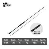 LEYDUN SHARKRY  Boat Rod Pattern Squid Fishing Rod ML Soild Tip Ultra Light Carbon Reel seat FUJI Guide Spinning Rods