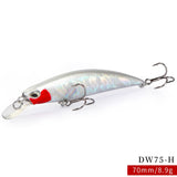 TSURINOYA 70S Sinking Minnow Fishing Lure - DW75 70mm 8.9g 0.6~1.0m