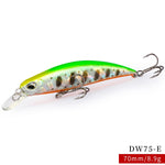 TSURINOYA 70S Sinking Minnow Fishing Lure - DW75 70mm 8.9g 0.6~1.0m