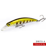 TSURINOYA 70S Sinking Minnow Fishing Lure - DW75 70mm 8.9g 0.6~1.0m