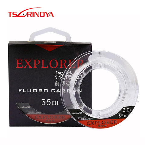 TSURINOYA Explorer Leader Line 100% Fluorocarbon 35m Leader Main Line High Strength