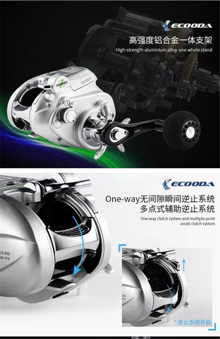 ecooda EZH3000 EZH5000  electric reel fishing vessel fish boat fishing reel saltwater ocean fishing reel  black 11 bearing