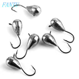 FANTU 10PCS Ice FishingTungsten Ice Jig  from Japan Hook 2.7mm/3.2mm/4.0/5mm