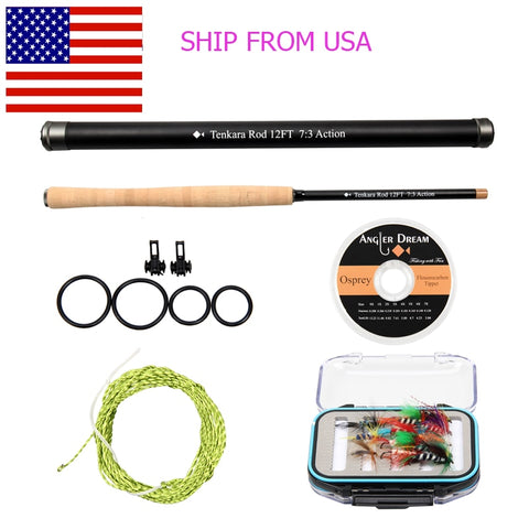 12/13 FT Tenkara Combo Tenkara Fishing Rod Carbon Fiber Telescoping Fishing Pole