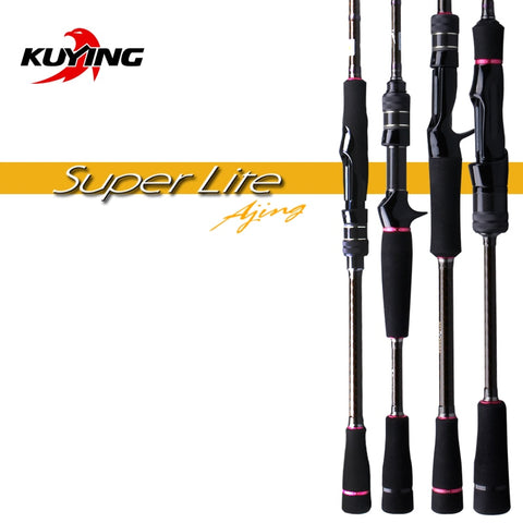 KUYING SUPERLITE Ajing 2.28m (7'6"); 2.58m(8'6"); Spinning Casting Fishing Lure Rod Super Fast Action