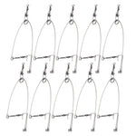 10pcs Stainless Steel Fishhook Automatic Device Trap Fishing Hook