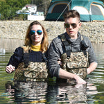 HANITE 5MM Thickened Neoprene Waterproof and Thermal Chest Wader with Rubber Boots