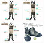 JEERKOOL Fishing Waders Clothing Portable Chest Overalls Waterproof Clothes Wading Pants Stocking Foot Good JEERKOOL For Fish Shoes