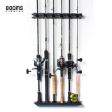 Booms Fishing WV2 Vertical 6-Rod Rack Fishing Pole Holder Rod Holders Wall Mount Modular for Garage