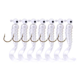 7pcs/lot 1.75g Soft Fishing Lure Worm with Swimming Tail