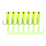 7pcs/lot 1.75g Soft Fishing Lure Worm with Swimming Tail