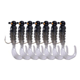 7pcs/lot 1.75g Soft Fishing Lure Worm with Swimming Tail