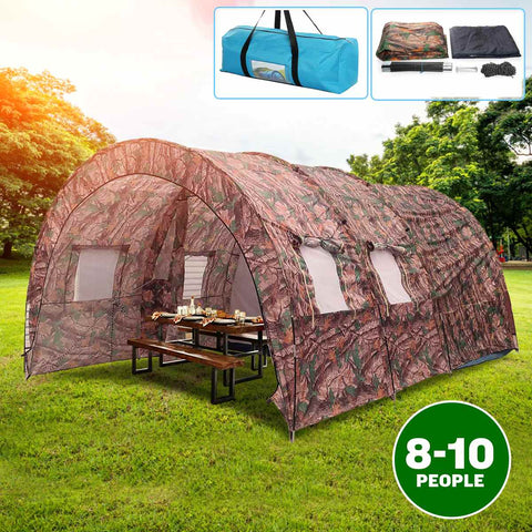 2021 NEW 8-10 People Waterproof Portable Travel Camping Hiking Double Layer Outdoor Tent 480x310x210cm for Big Family 4 Seasons