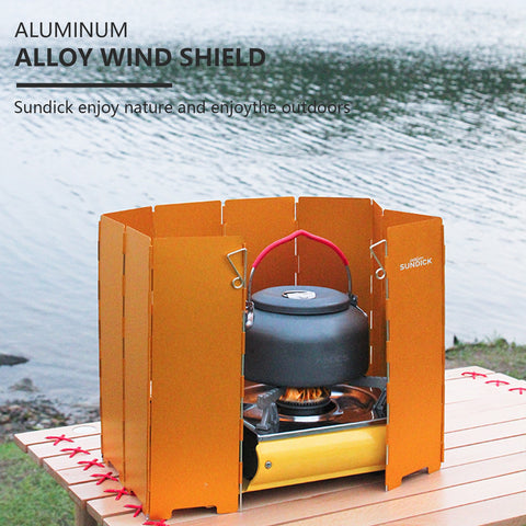 10 Piece or 12 Piece Outdoor Stove Folding Wind Deflector