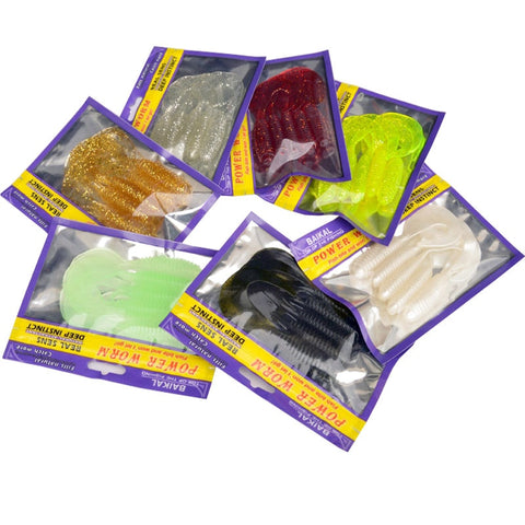 Fishing Soft Lure Bait 10cm Single Tail Grub; 5 Pieces