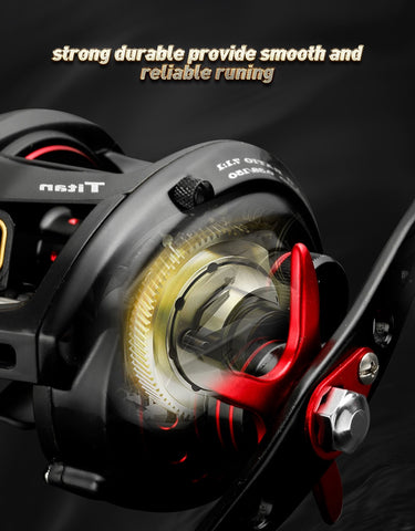 JOHNCOO MT200 Bait Casting Reel Big Game 13kg Max Drag jig Reel 11+1 BB 7.1:1 Aluminium Alloy Body