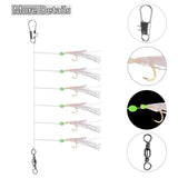 30Bags/15Bags Sabiki Rig Fishing lure With Real Fish Skin