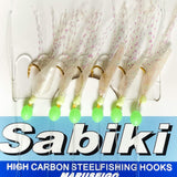 30Bags/15Bags Sabiki Rig Fishing lure With Real Fish Skin