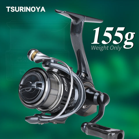 TSURINOYA Ultra-light 155g Bait Finesse Spinning Fishing Reel RANGER 800 1000S Carbon Shallow Spool