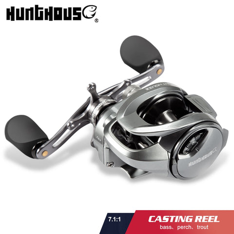 Hunthouse fishing baitcast reel casting 7.1:1 saltwater slow jigging 5+1 Max Drag 8kg High Speed Gear Ratio 215g Freshwater new