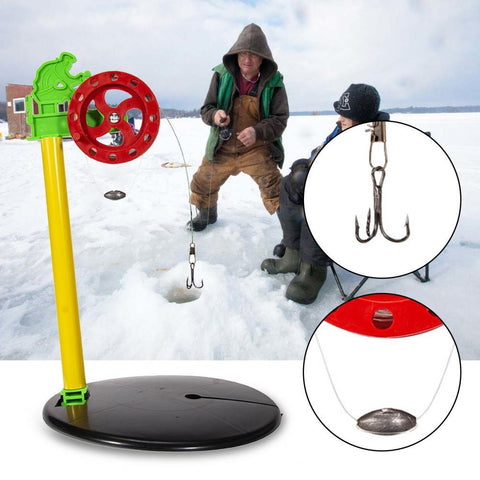 2Pcs/Set Ice Fishing Flag Solid Cold-Resistant Colorful Outdoor Winter River Floating Fishing Rod Flag