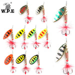 W.P.E Brand Spinner Lure 1pcs 6.5g/10g/13.5g 22 color with Treble Hook