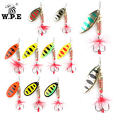 W.P.E Brand Spinner Lure 1pcs 6.5g/10g/13.5g 22 color with Treble Hook