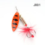 W.P.E Brand Spinner Lure 1pcs 6.5g/10g/13.5g 22 color with Treble Hook