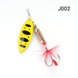 W.P.E Brand Spinner Lure 1pcs 6.5g/10g/13.5g 22 color with Treble Hook