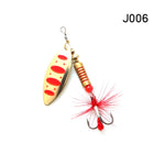 W.P.E Brand Spinner Lure 1pcs 6.5g/10g/13.5g 22 color with Treble Hook