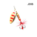 W.P.E Brand Spinner Lure 1pcs 6.5g/10g/13.5g 22 color with Treble Hook