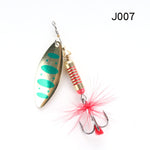 W.P.E Brand Spinner Lure 1pcs 6.5g/10g/13.5g 22 color with Treble Hook