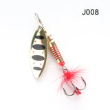 W.P.E Brand Spinner Lure 1pcs 6.5g/10g/13.5g 22 color with Treble Hook