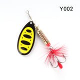 W.P.E Brand Spinner Lure 1pcs 6.5g/10g/13.5g 22 color with Treble Hook