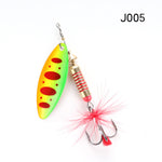 W.P.E Brand Spinner Lure 1pcs 6.5g/10g/13.5g 22 color with Treble Hook