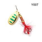 W.P.E Brand Spinner Lure 1pcs 6.5g/10g/13.5g 22 color with Treble Hook