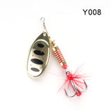 W.P.E Brand Spinner Lure 1pcs 6.5g/10g/13.5g 22 color with Treble Hook