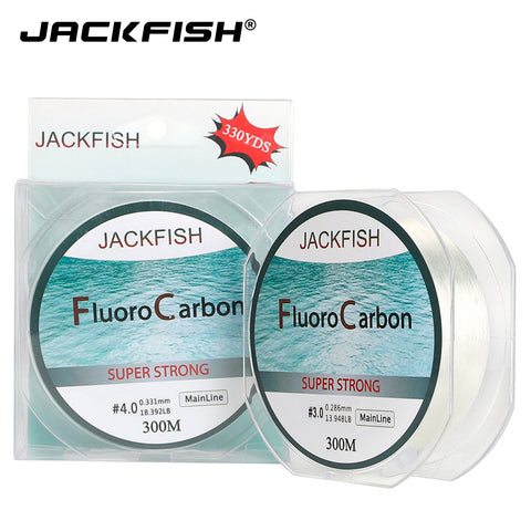 JACKFISH Fluorocarbon Fishing Line 300M 330yds Carbon Fiber Leader Line